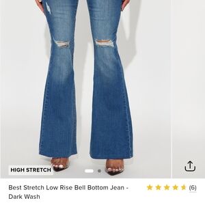 Fashion Nova High Stretch Flare Jeans - Blue